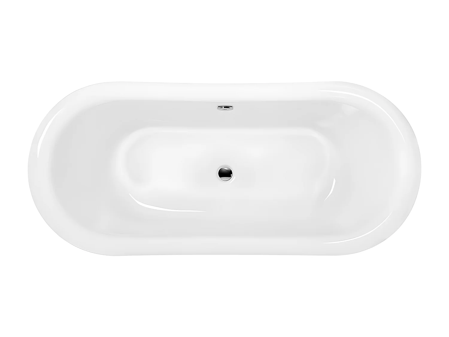 Baignoire îlot rétro ovale PITTSBURGH Blanche 177 cm