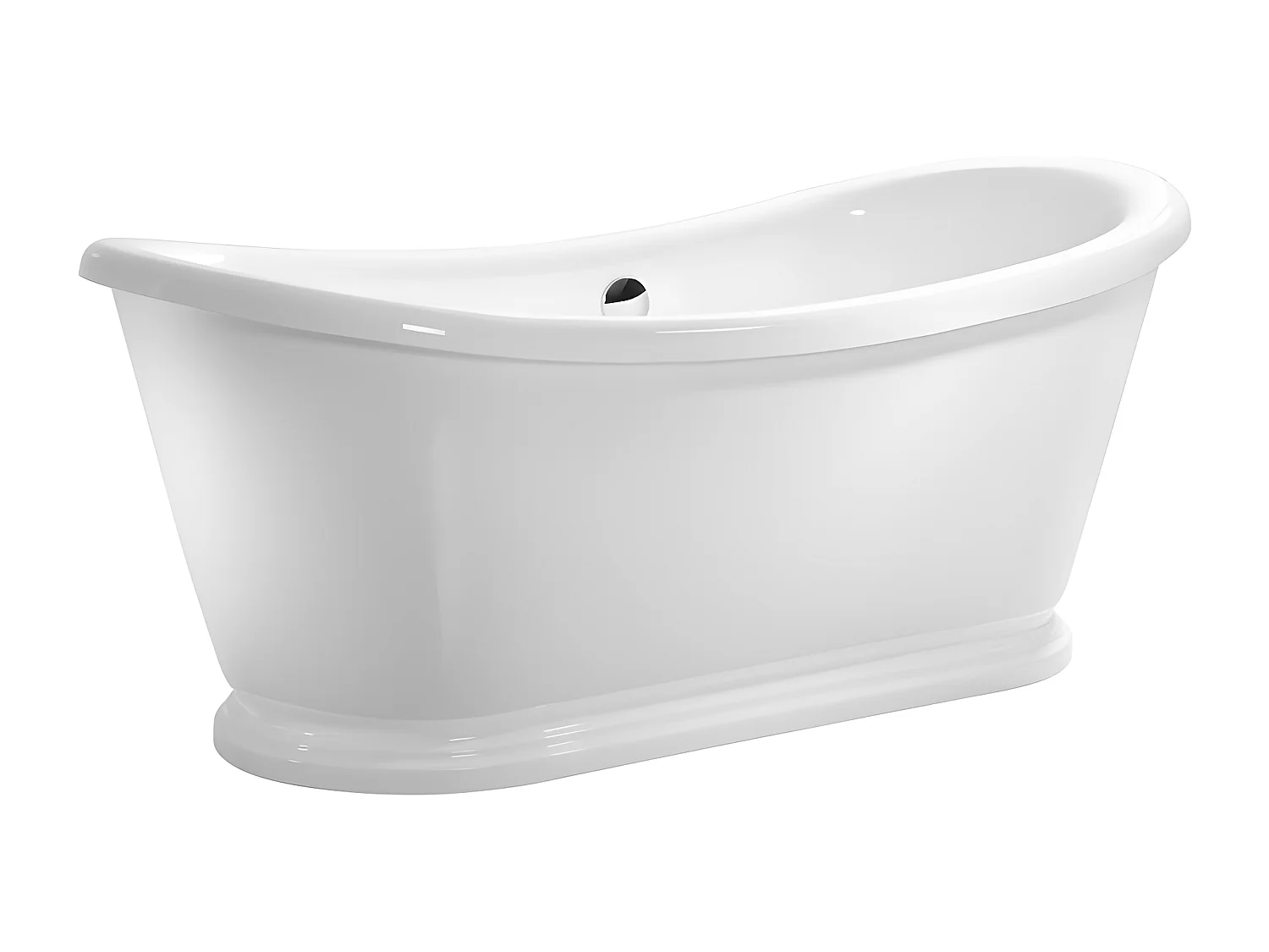 Baignoire îlot rétro ovale PITTSBURGH Blanche 177 cm