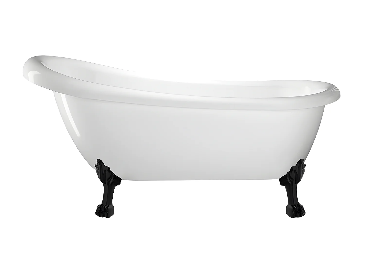 Bañera con patas RICHMOND  171 cm patas LEÓN NEGRAS