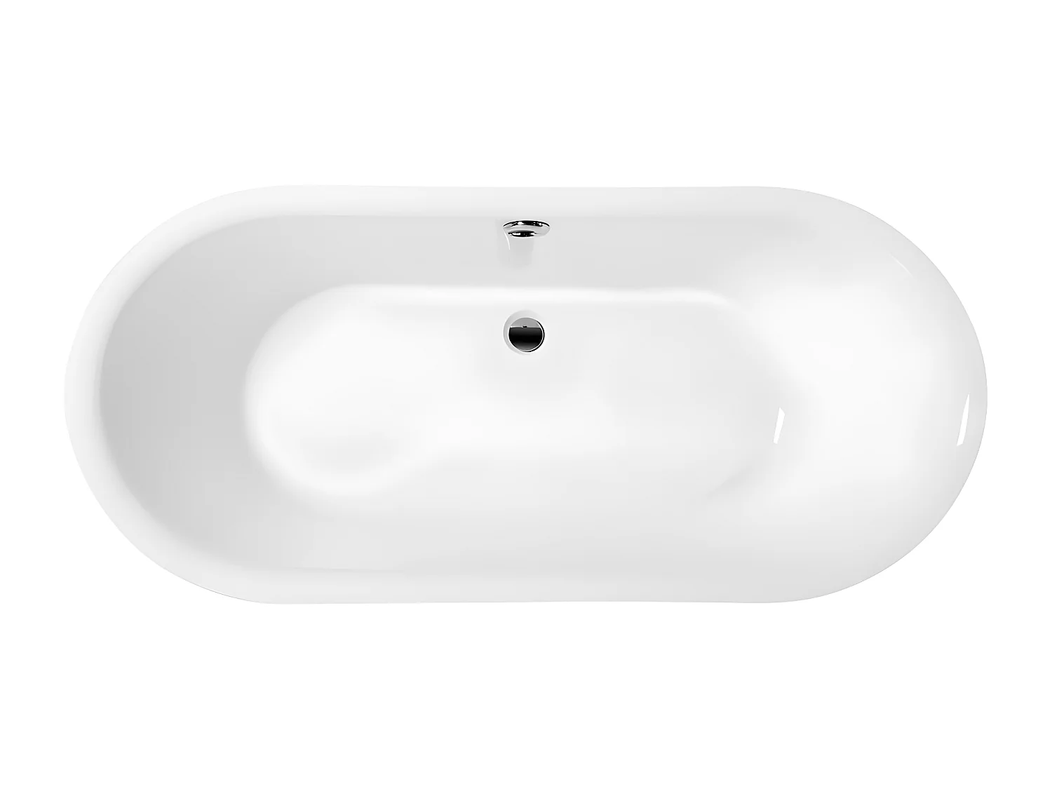 Vasca da bagno freestanding stile classico con piedini SURRY HILLS bianca 165 cm Piedini di leone Rame