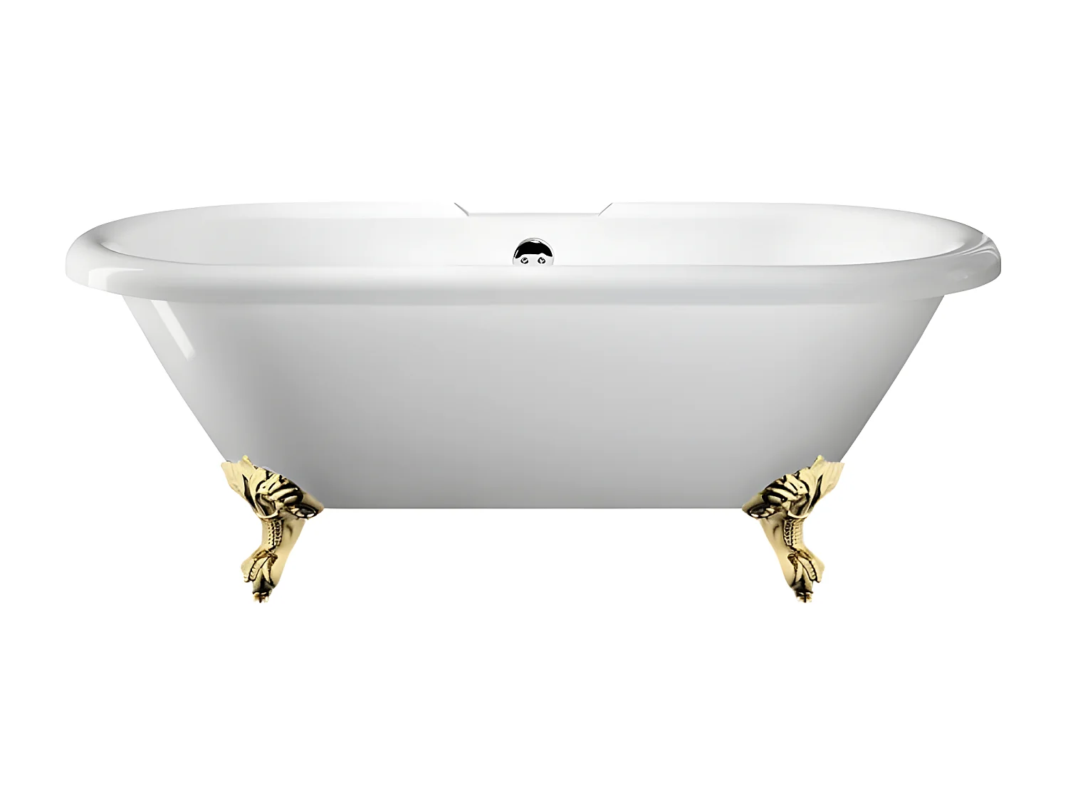Freistehende Badewanne mit Füßen CHELSEA Adlerfüße GOLD 170 cm