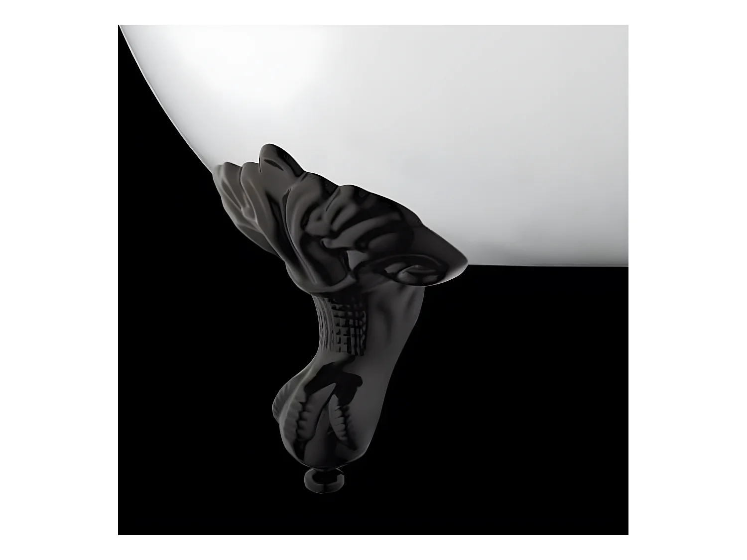 Bañera con patas DARLINGTON  175 cm patas ÁGUILA NEGRAS