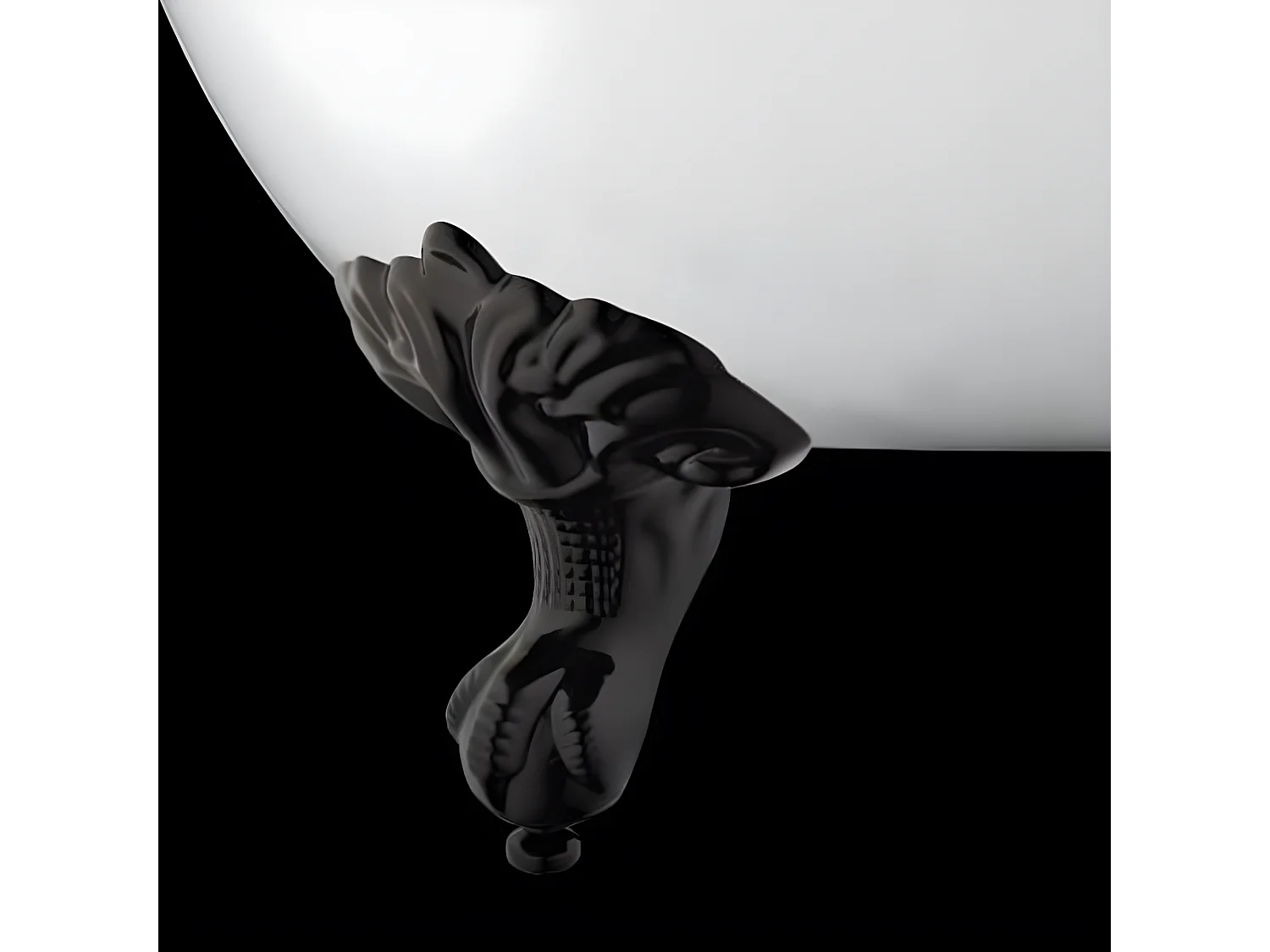 Bañera con patas DARLINGTON  175 cm patas ÁGUILA NEGRAS