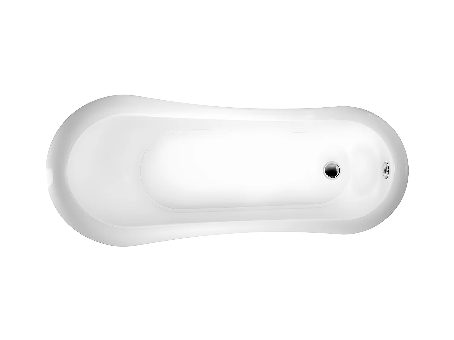 Baignoire ancienne rétro sur pieds RICHMOND Blanche 155 cm Pieds de Lion Noirs
