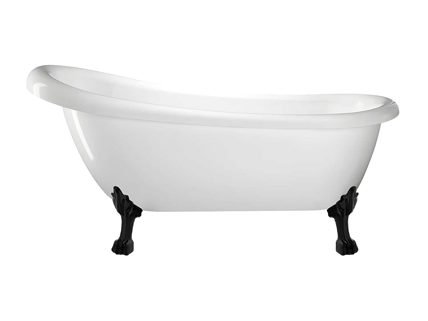 Bañera con patas RICHMOND  155 cm patas LEÓN NEGRAS