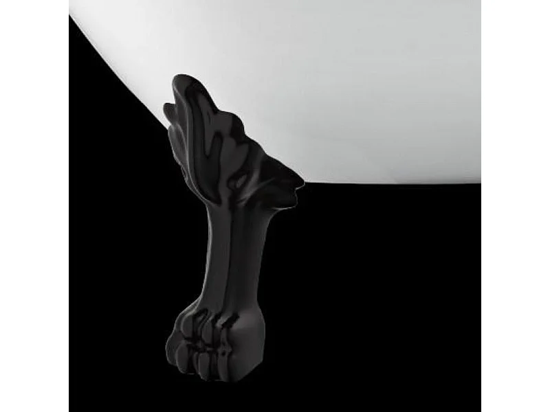 Bañera con patas RICHMOND  155 cm patas LEÓN NEGRAS