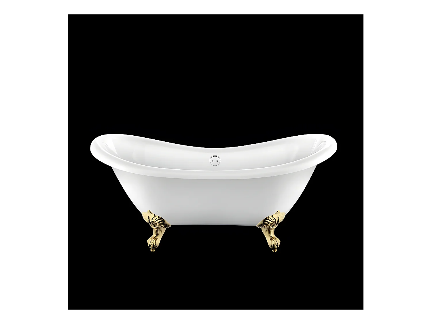 Freistehende Badewanne mit Füßen DARLINGTON Adlerfüße GOLD 175 cm