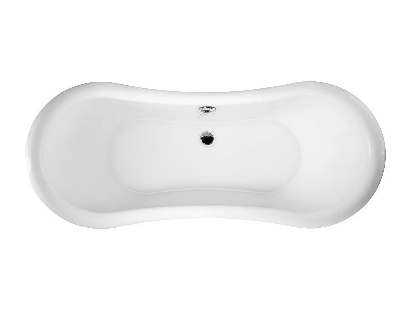 Baignoire sur pieds rétro DARLINGTON Blanche 175 cm Pieds d'Aigle Dorés