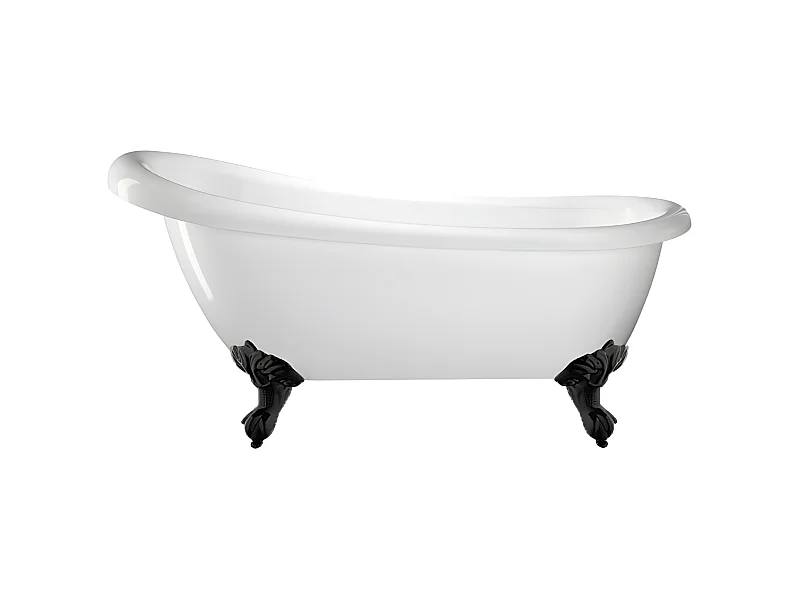 Freistehende Badewanne mit Füßen RICHMOND Adlerfüße SCHWARZ 171 cm