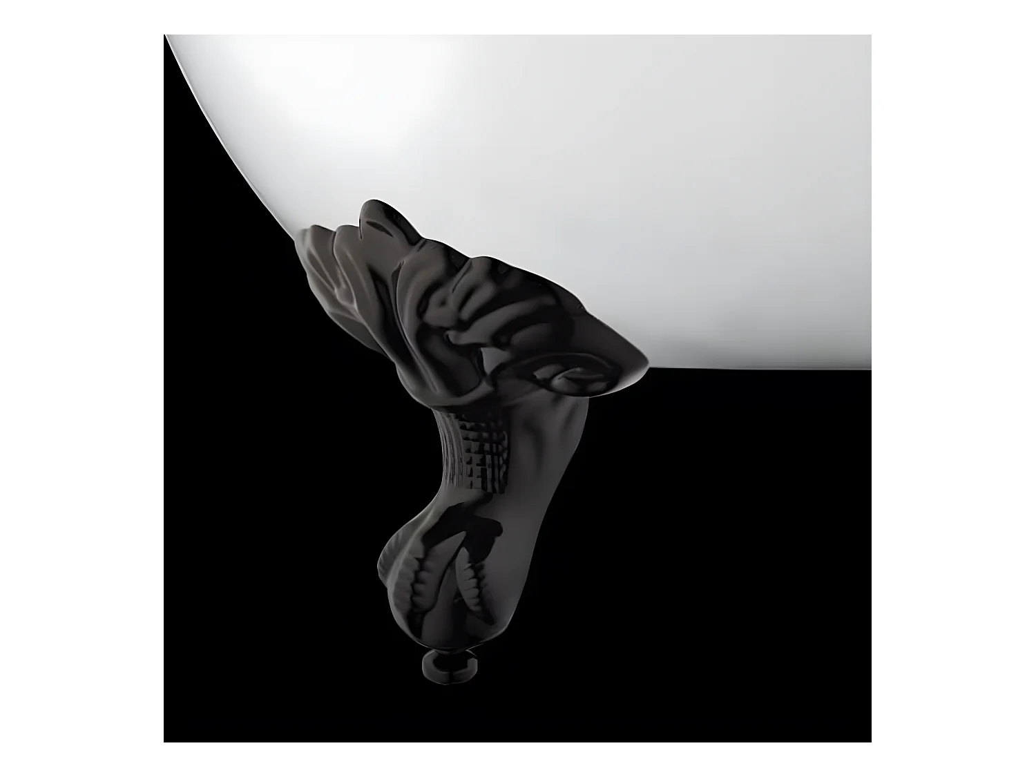 Freistehende Badewanne mit Füßen RICHMOND Adlerfüße SCHWARZ 171 cm