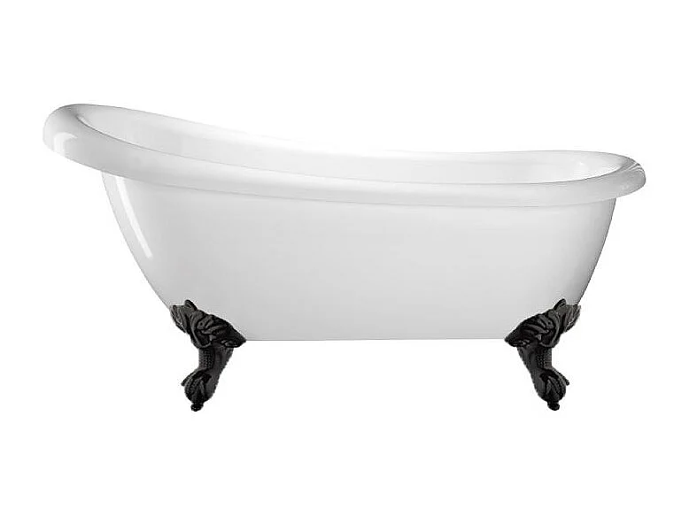 Freistehende Badewanne mit Füßen RICHMOND Adlerfüße SCHWARZ 171 cm