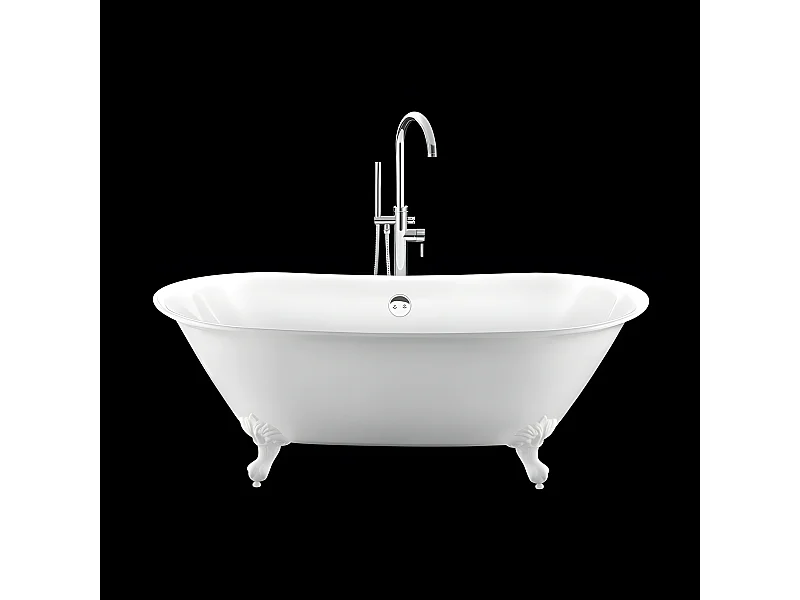 Vasca da bagno freestanding stile classico con piedini SURRY HILLS bianca 165 cm Piedini di aquila Bianchi