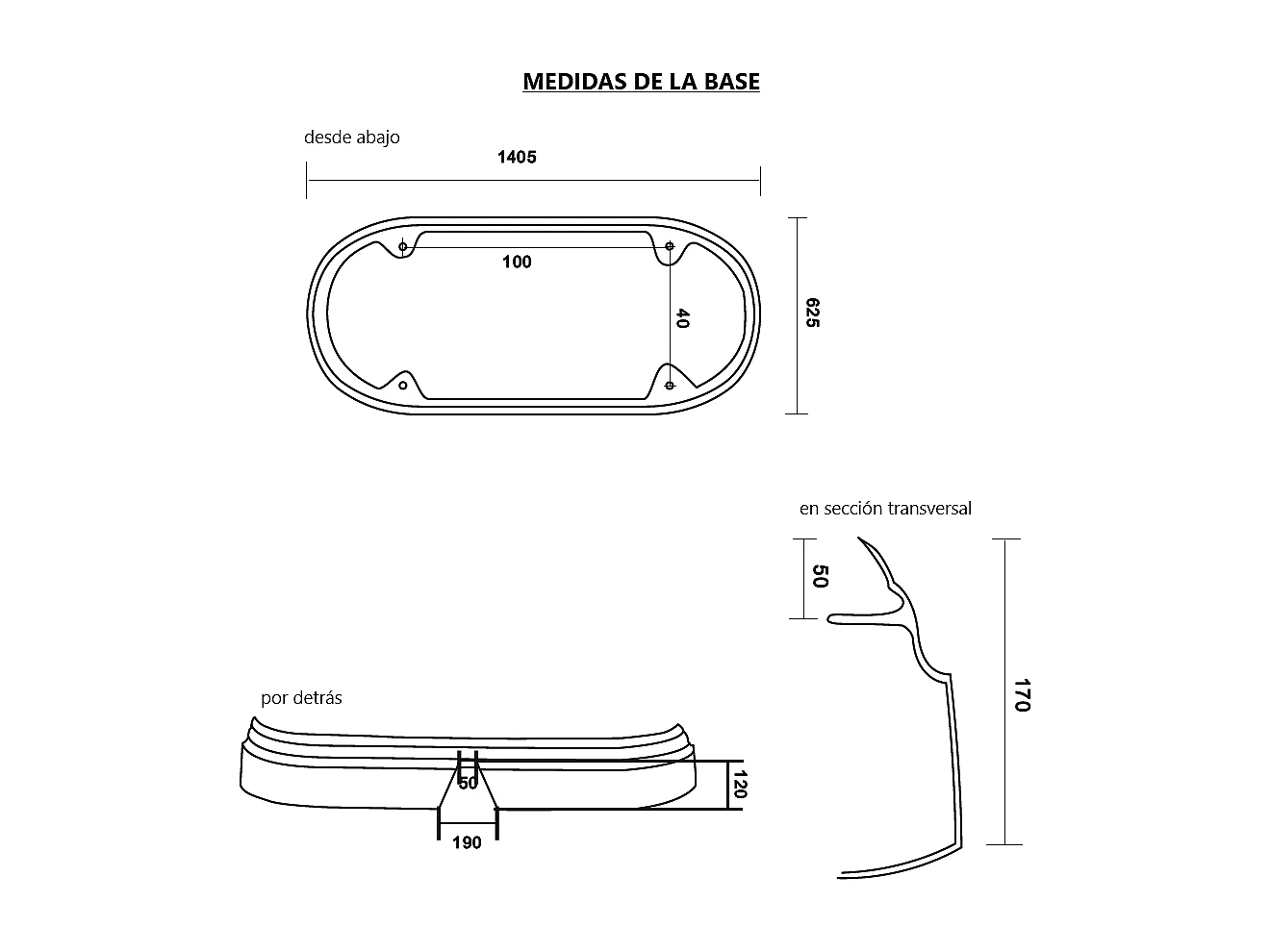 Bañera de Hierro SOUTHPORT negra  180 cm