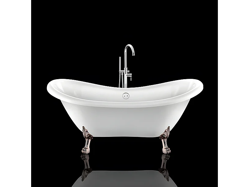 Bañera con patas DARLINGTON  175 cm patas LEÓN COBRE ENVEJECIDO