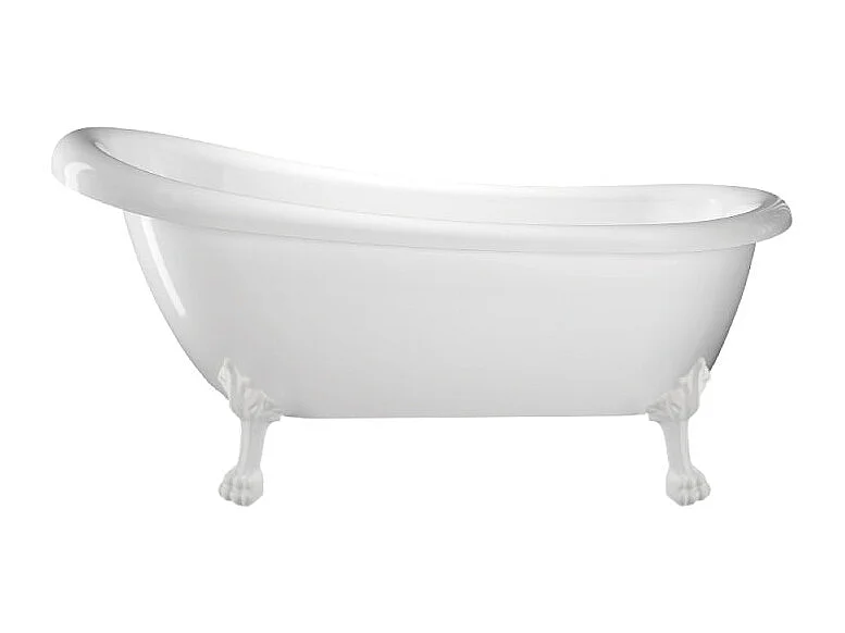 Vasca da bagno freestanding stile classico con piedini RICHMOND Bianca 155 cm Piedini di leone Bianchi