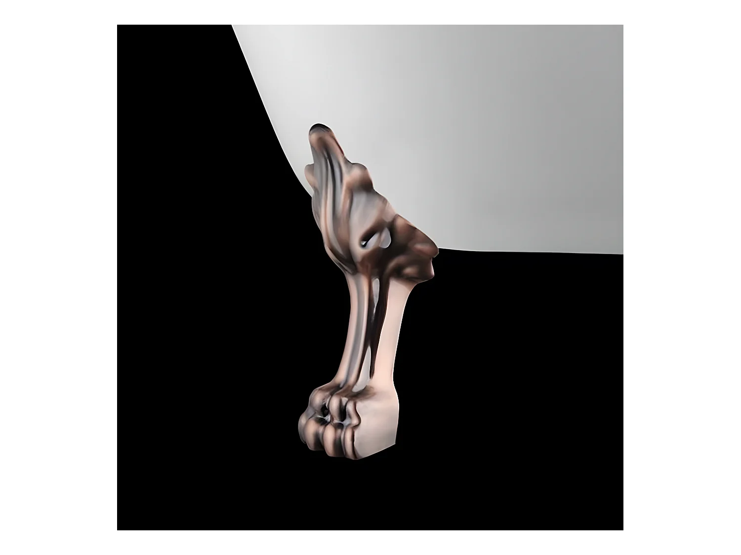 Vasca da bagno freestanding stile classico con piedini RICHMOND Bianca 155 cm Piedini di leone Rame