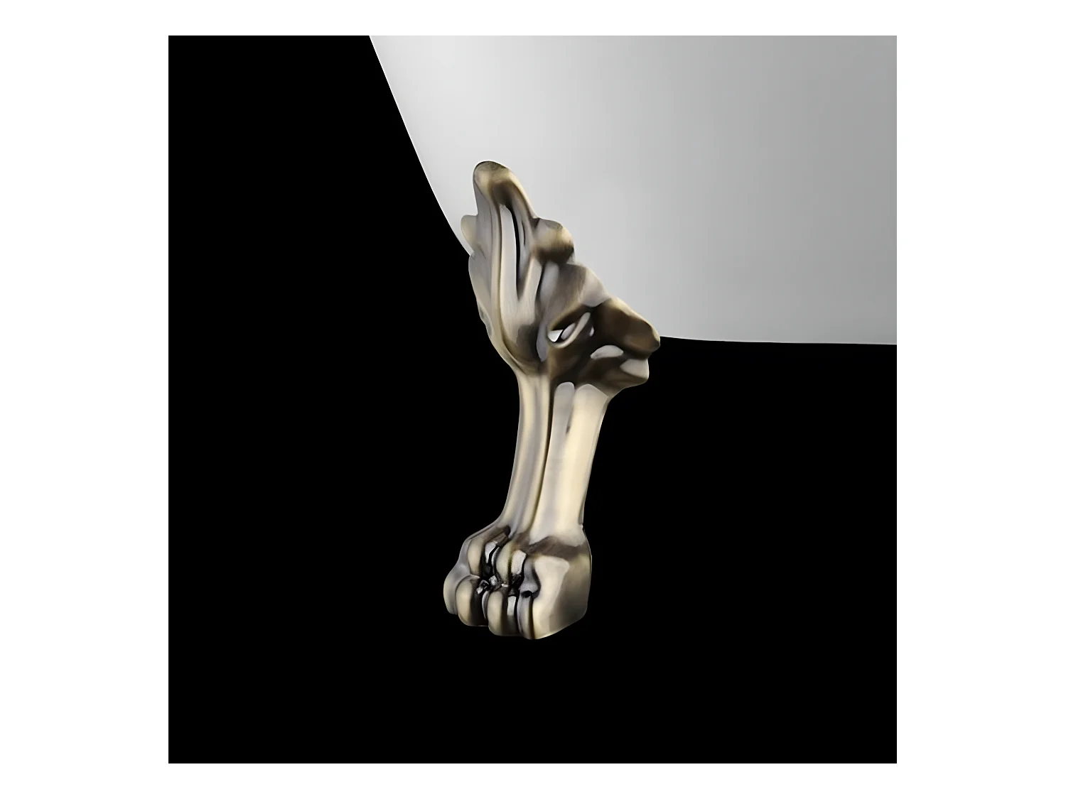 Freistehende Badewanne mit Füßen SURRY HILLS Löwenfüße ALTBRONZE 165 cm