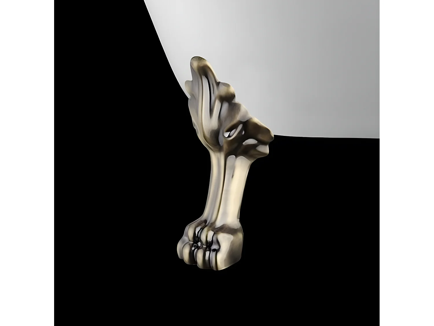 Vasca da bagno freestanding stile classico con piedini SURRY HILLS bianca 165 cm Piedini di leone Bronzo