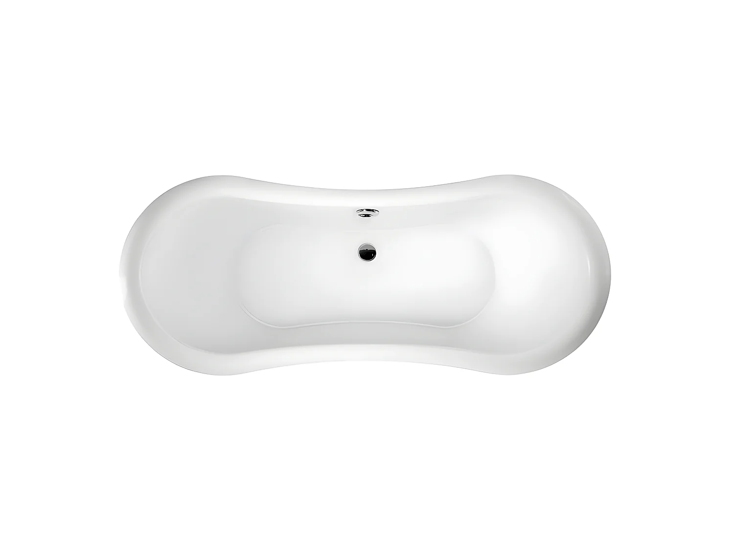 Vasca da bagno freestanding stile classico con piedini DARLINGTON Bianca 175 cm Piedini di aquila Rame