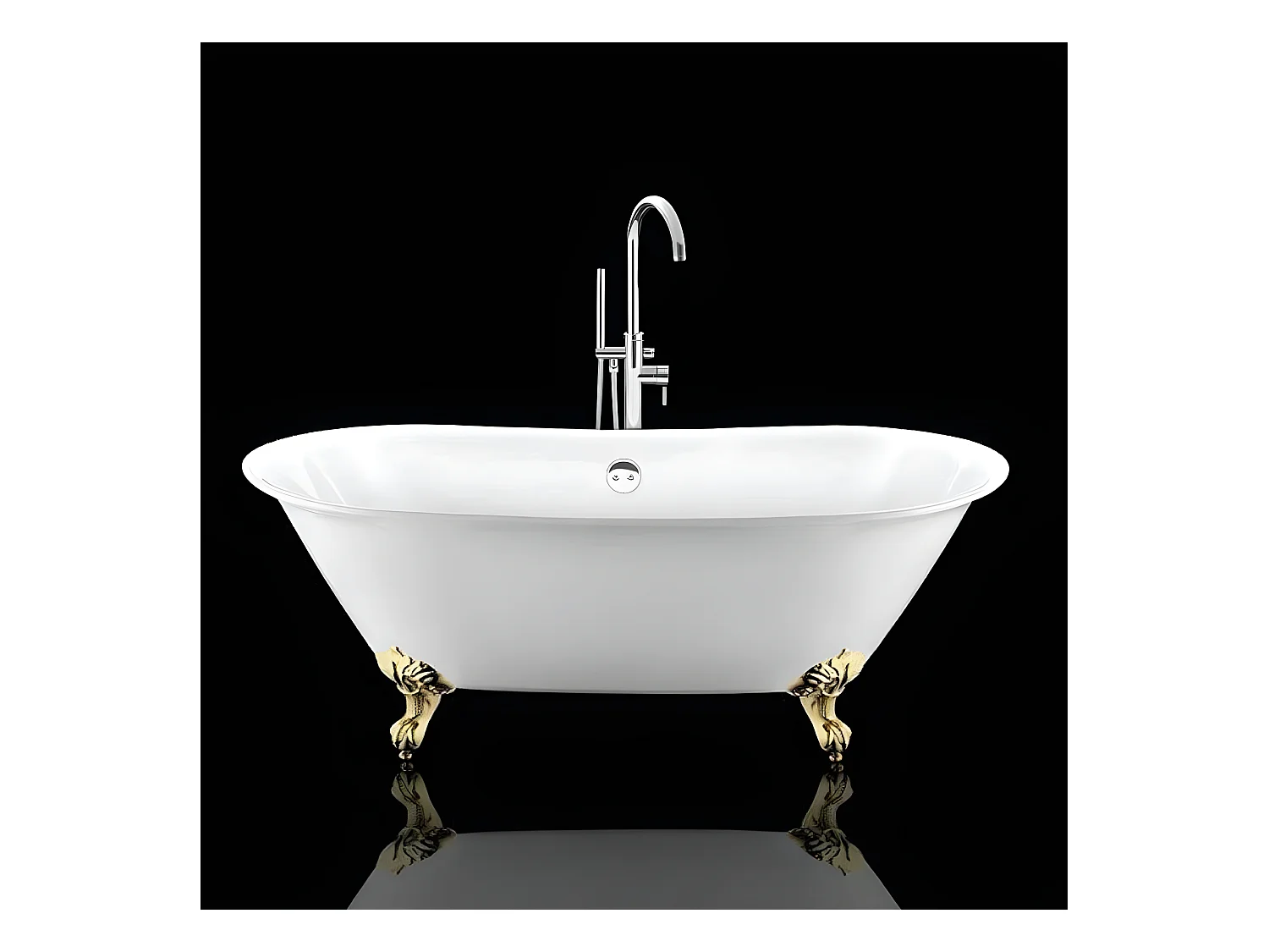 Bañera con patas SURRY HILLS  165 cm patas ÁGUILA DORADAS
