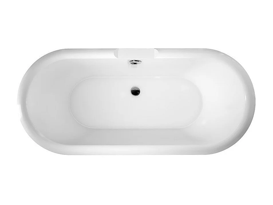 Vasca da bagno freestanding stile classico con piedini CHELSEA Bianca 170 cm Piedini di aquila Neri