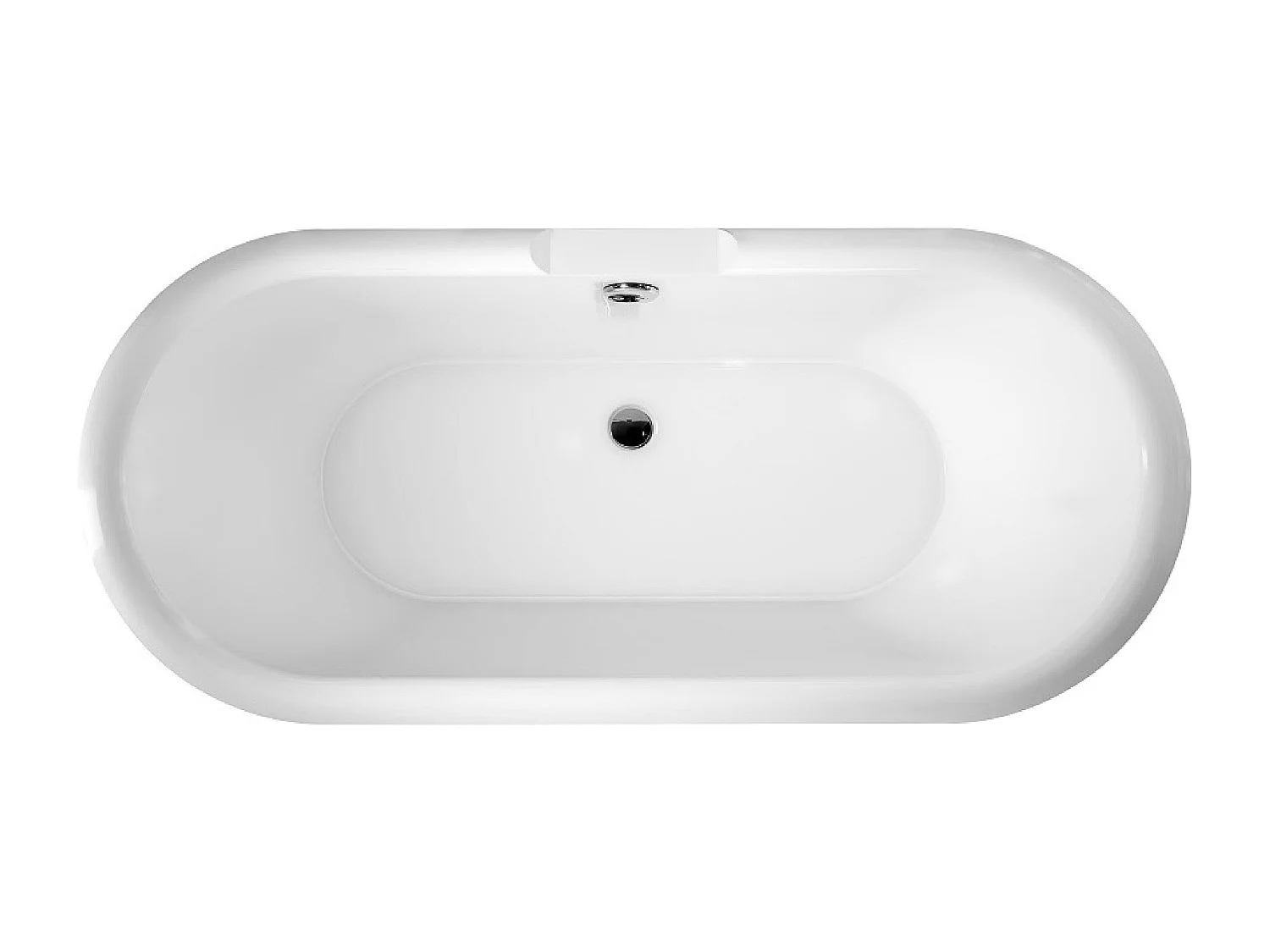 Vasca da bagno freestanding stile classico con piedini CHELSEA Bianca 170 cm Piedini di aquila Neri