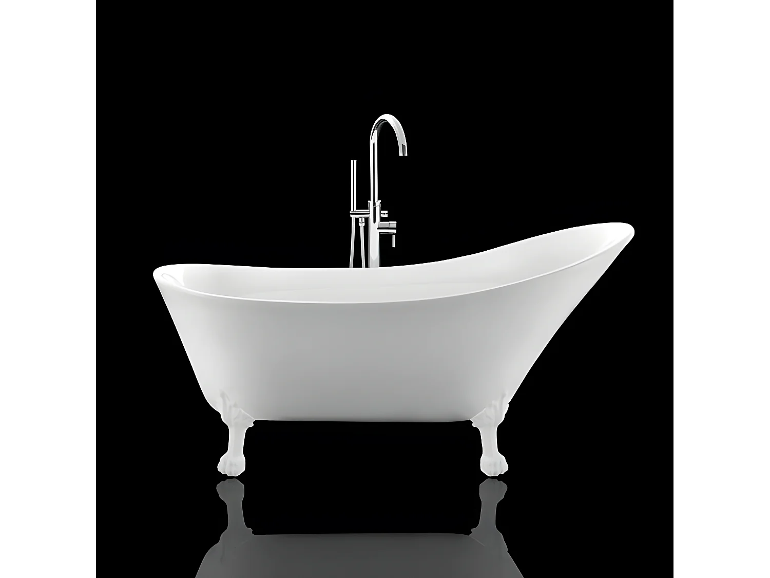 Bañera con patas BALMAIN  161 cm patas LEÓN BLANCAS