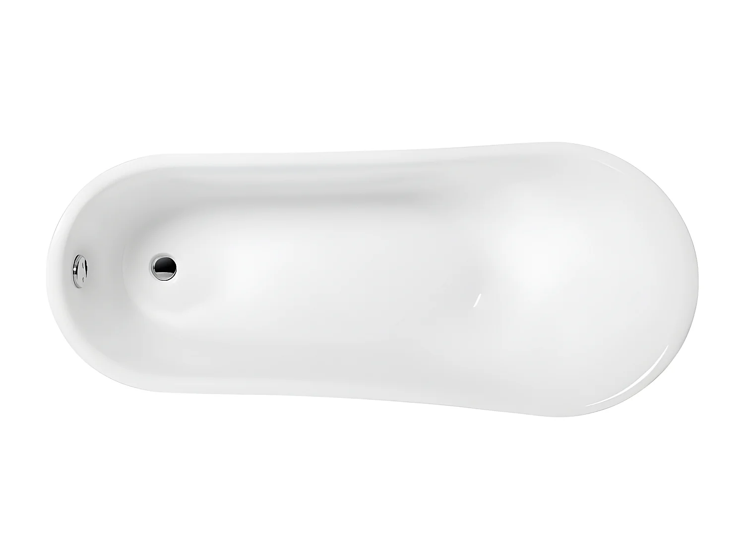 Bañera con patas BALMAIN  161 cm patas LEÓN BLANCAS