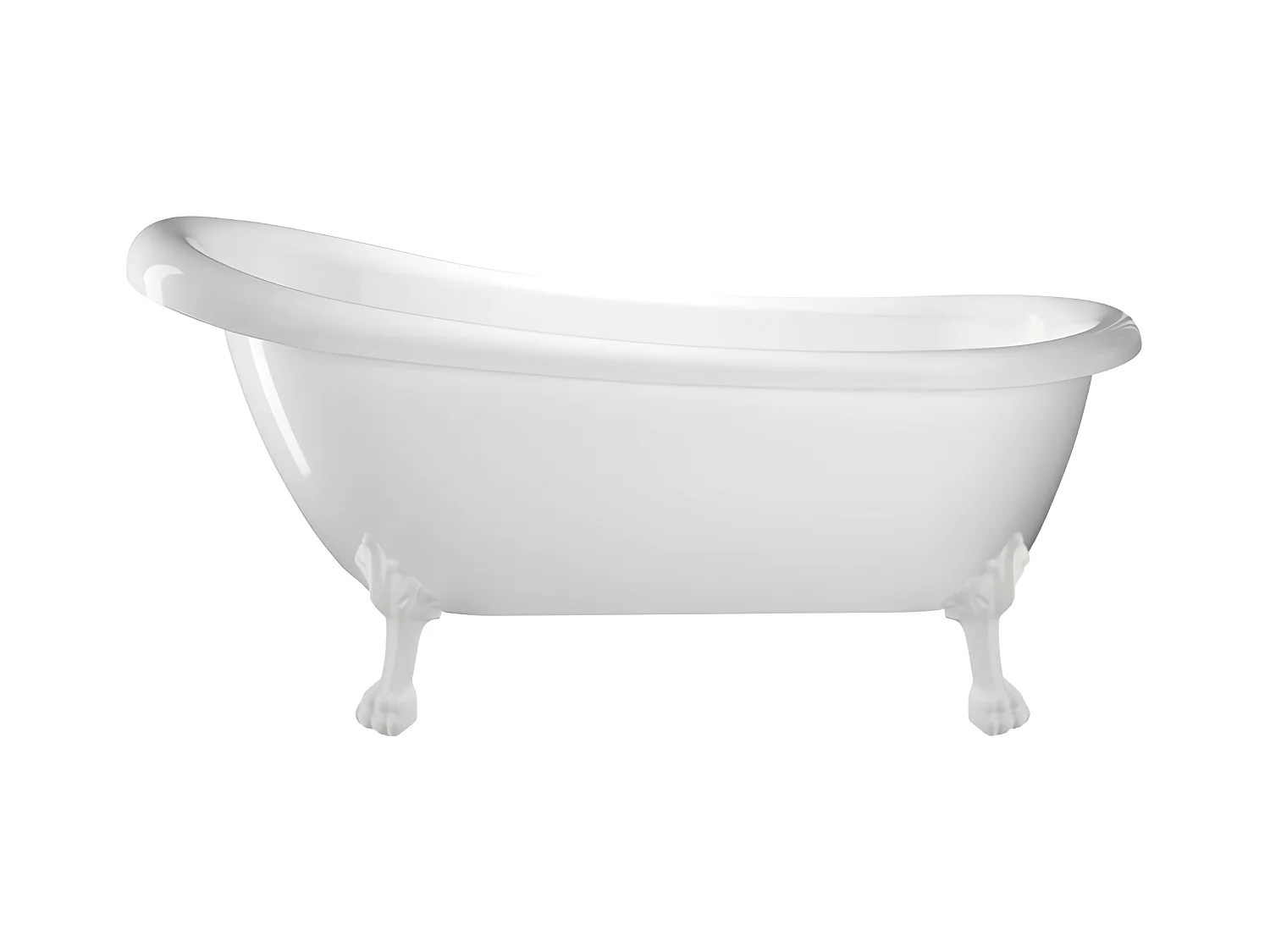 Vasca da bagno freestanding stile classico con piedini RICHMOND Bianca 171 cm Piedini di leone Bianchi
