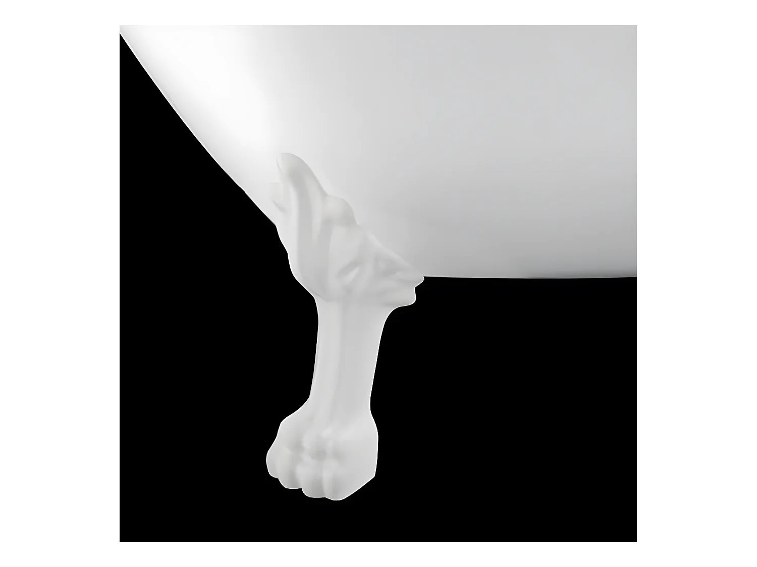 Freistehende Badewanne mit Füßen DARLINGTON Löwenfüße WEISS 175 cm