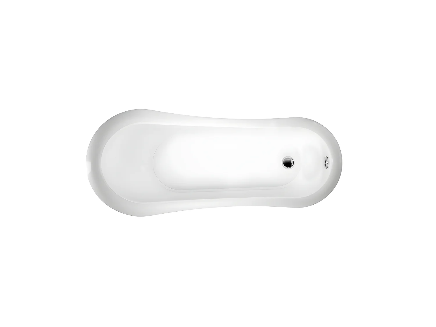 Vasca da bagno freestanding stile classico con piedini RICHMOND Bianca 171 cm Piedini di aquila Bianchi