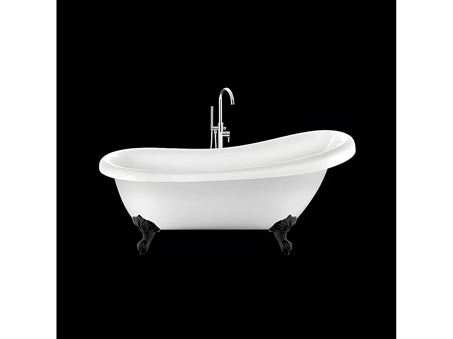 Bañera con patas RICHMOND  155 cm patas ÁGUILA NEGRAS