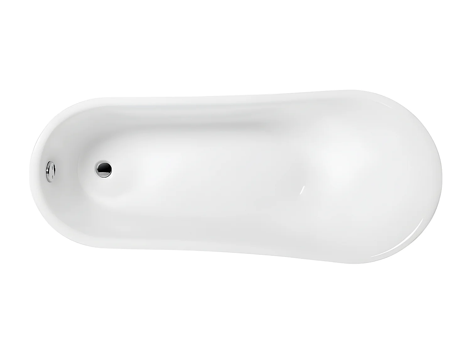 Freistehende Badewanne mit Füßen BALMAIN Adlerfüße GOLD 161 cm