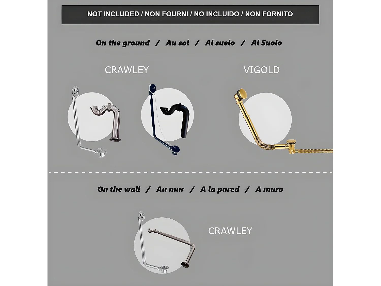 Baignoire ancienne rétro sur pieds RICHMOND Noire 171 cm Pieds de Lion Blancs