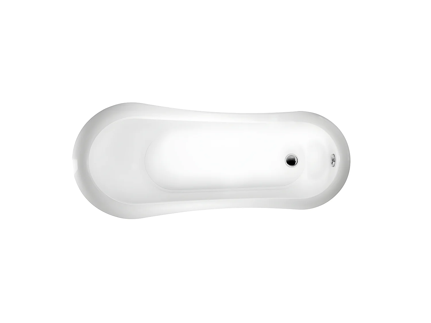 Freistehende Badewanne mit Füßen RICHMOND SCHWARZ Adlerfüße WEISS 171 cm