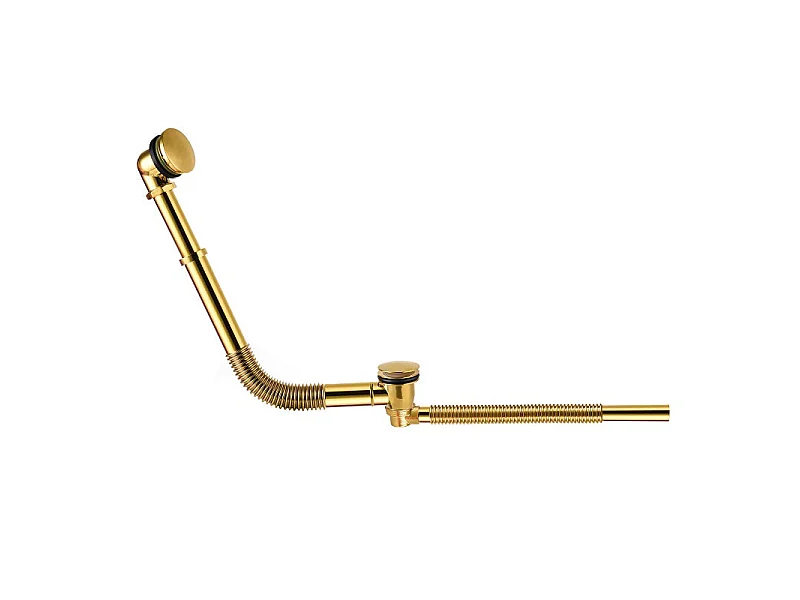Ablaufgarnitur und Siphon VIGOLD für Gusseisen und Resicryl® Retro-Badewannen gold