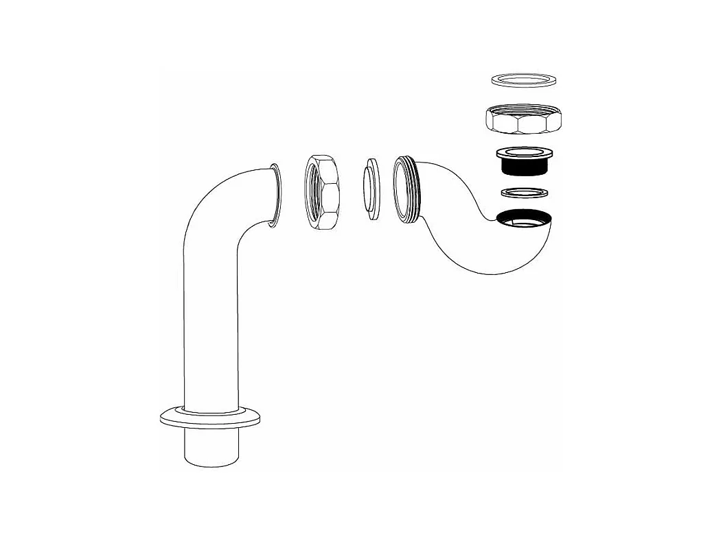 Siphon vertical pour baignoires anciennes CRAWLEY
