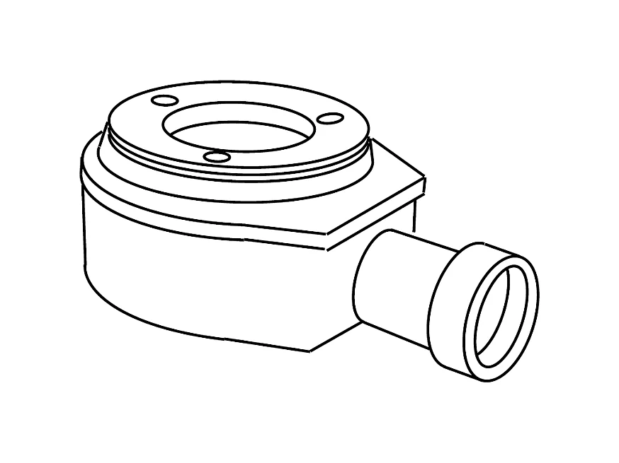 Bonde horizontale Sanycces Ø90 mm pour receveur de douche