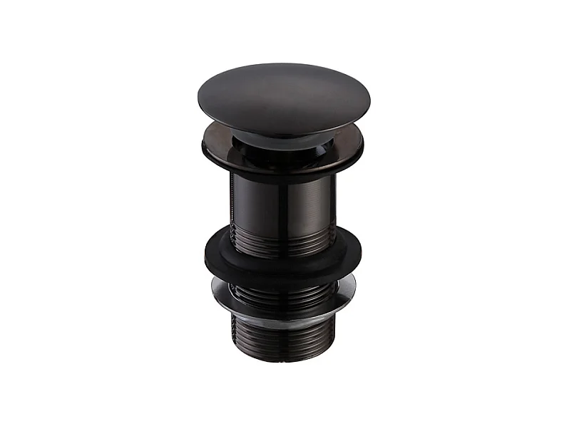 Piletta per lavabo senza troppo pieno nero opaco