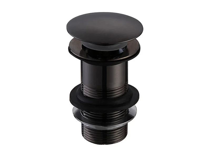 Piletta per lavabo senza troppo pieno nero opaco