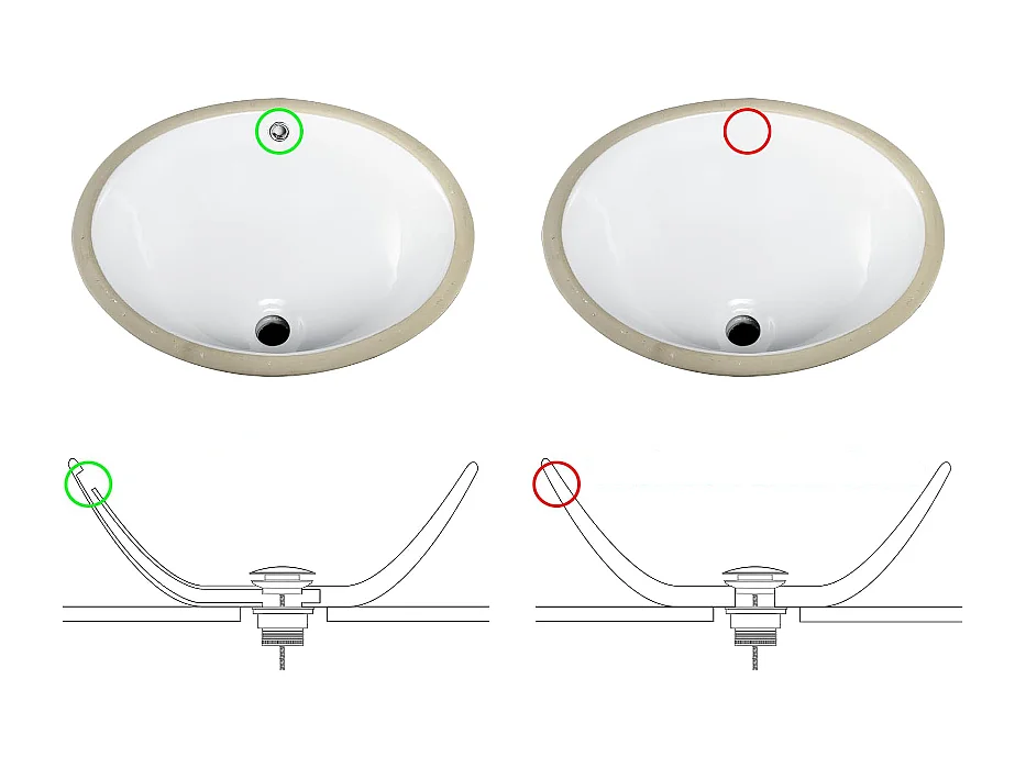 Bonde lavabo or brossé pour vasques sans trop-plein