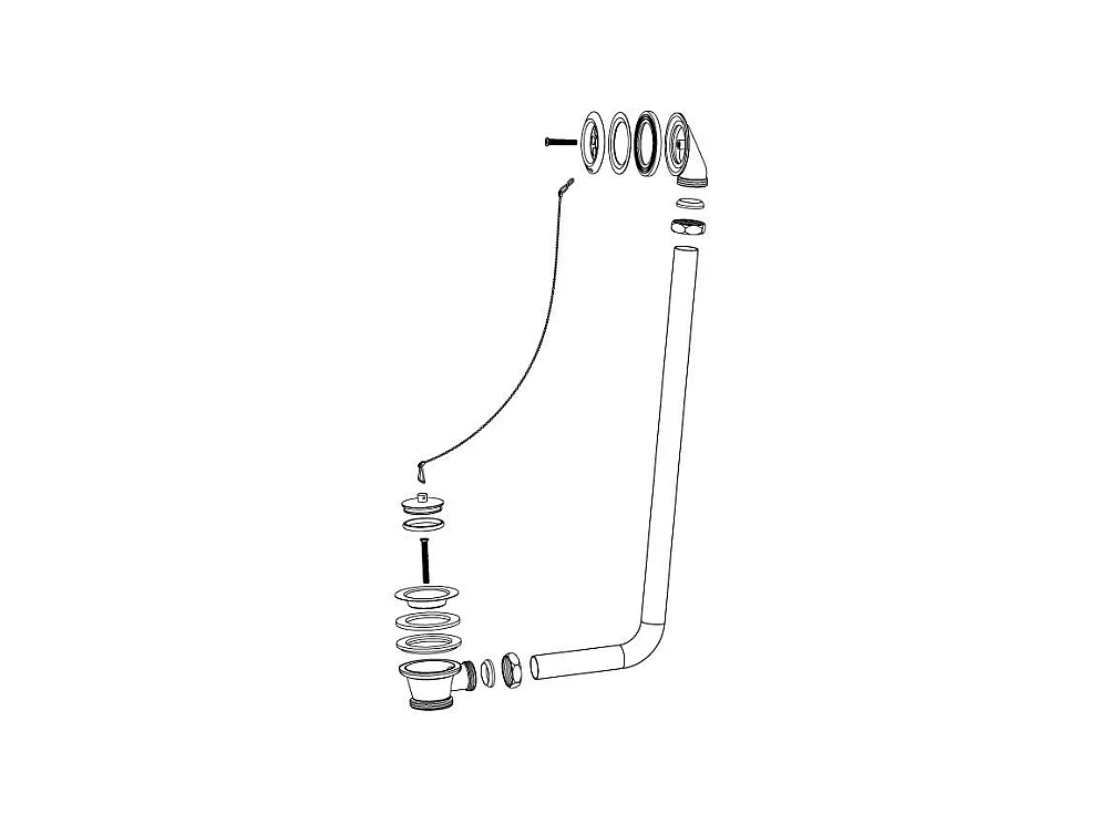 Desagüe CRAWLEY NEGRO para bañeras retro