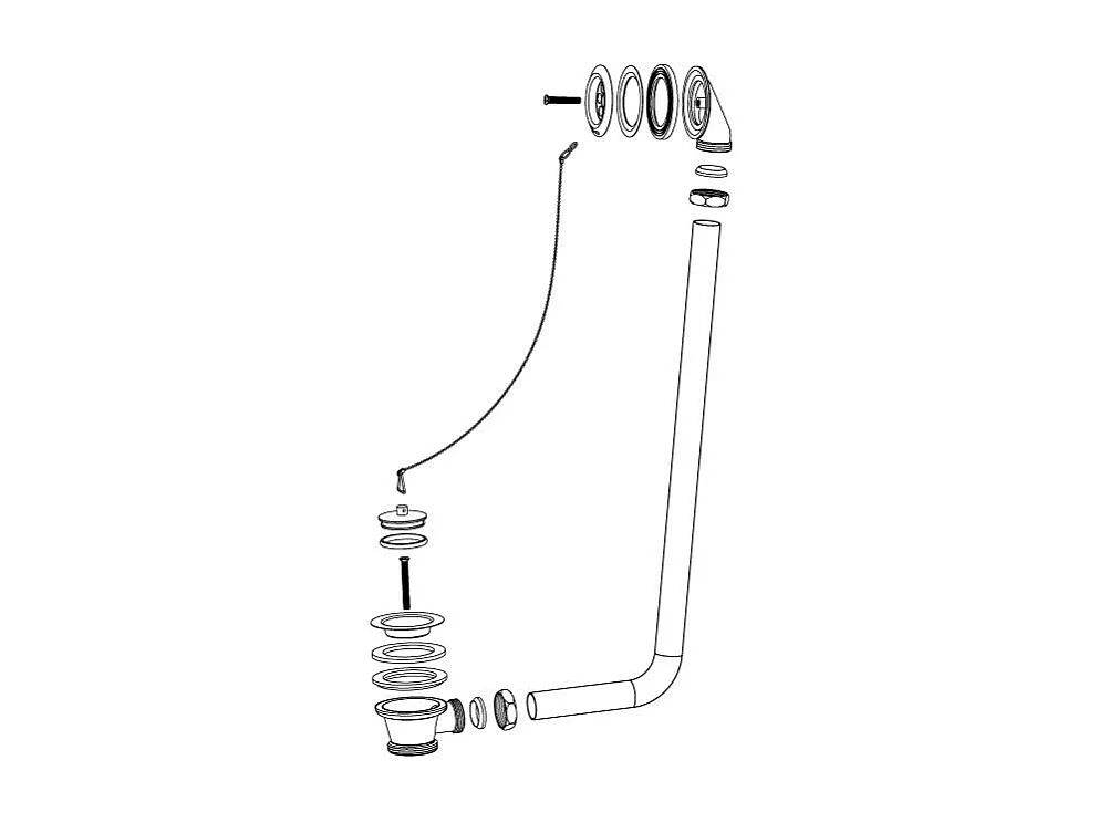 Desagüe CRAWLEY NEGRO para bañeras retro