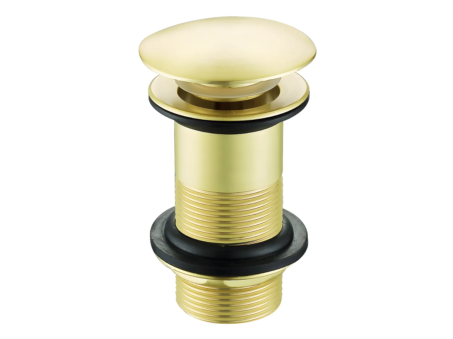 Bonde lavabo or brossé pour vasques sans trop-plein