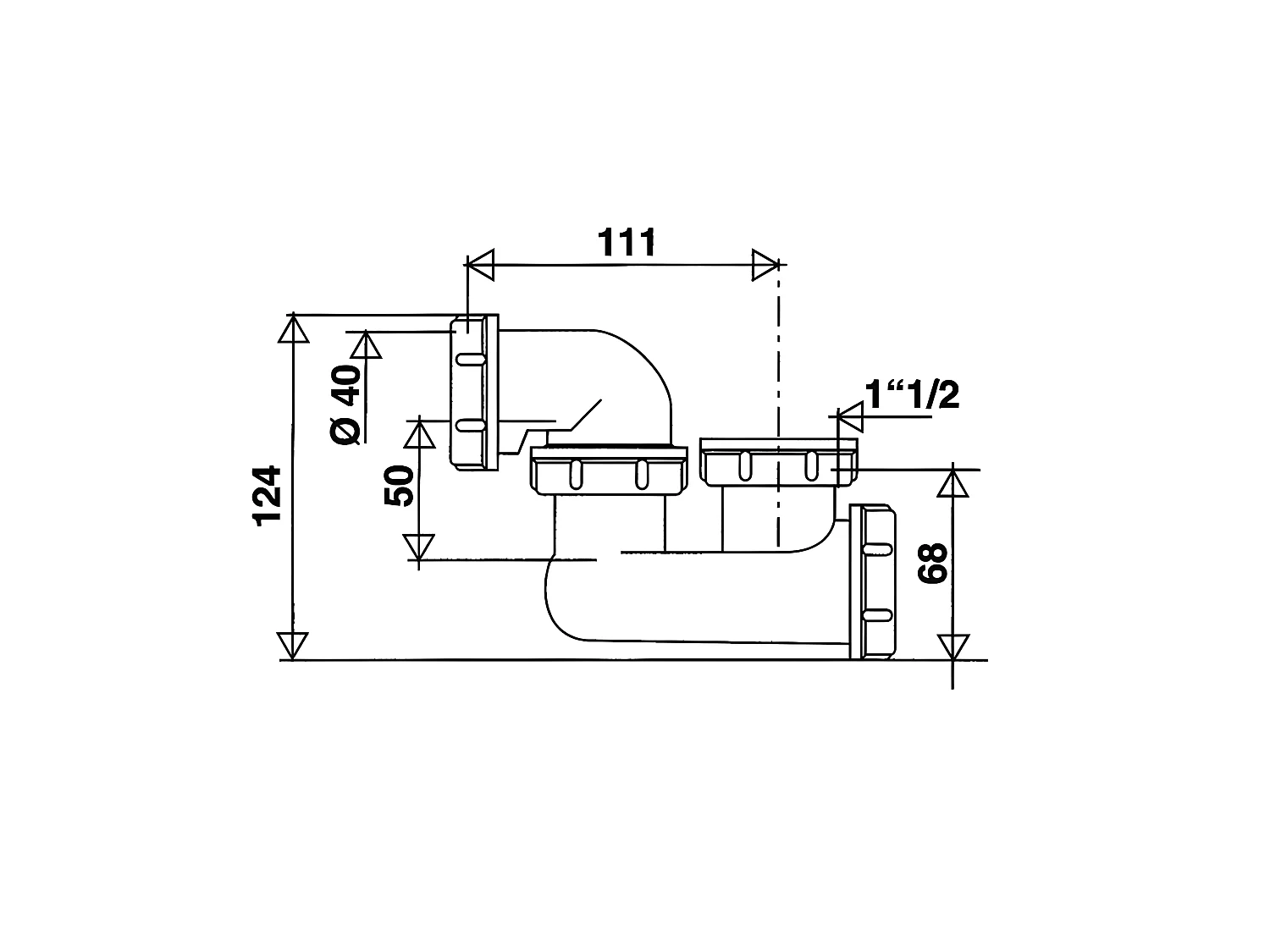 Siphon baignoire avec dégorgement VALENTIN