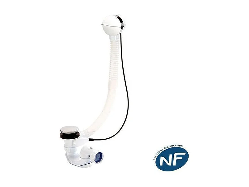 Vidage baignoire NICOLL avec siphon extra-plat inclus