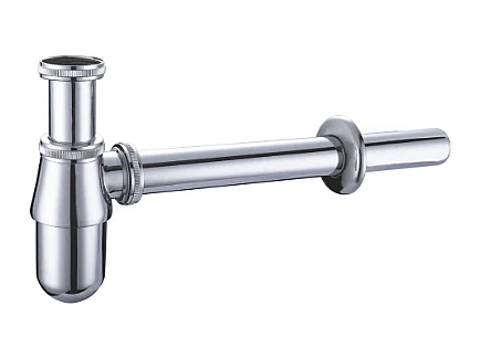 Sifone per lavabo retrò in ottone cromato