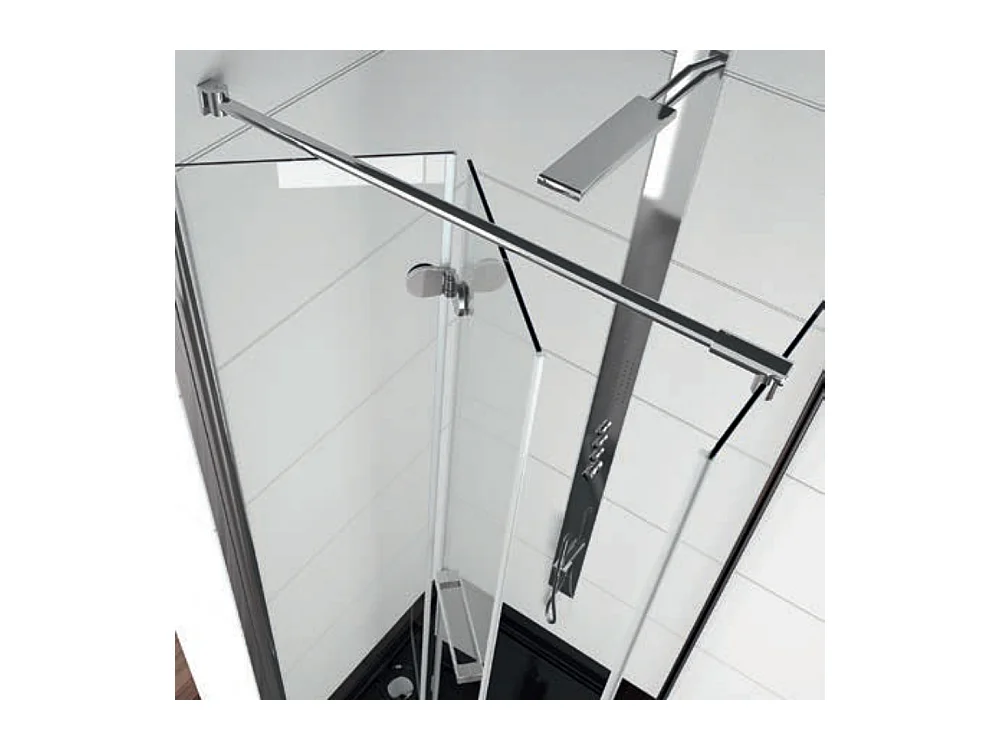 Barre de stabilisation paroi de douche 120 cm  Chrome