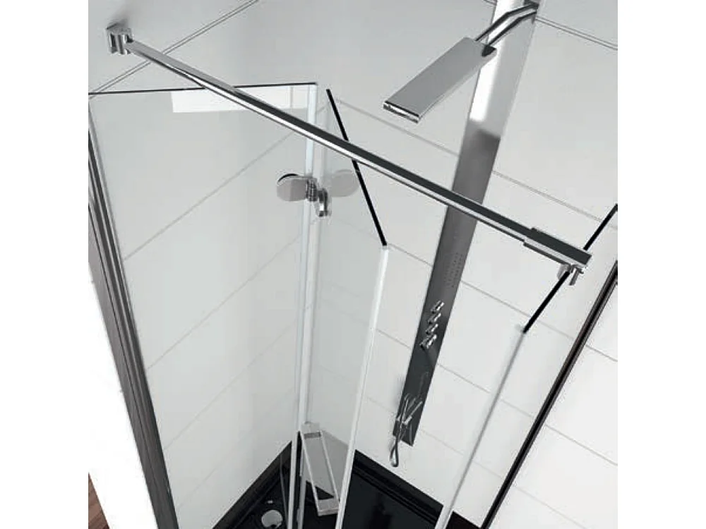 Barre de stabilisation paroi de douche 120 cm  Chrome