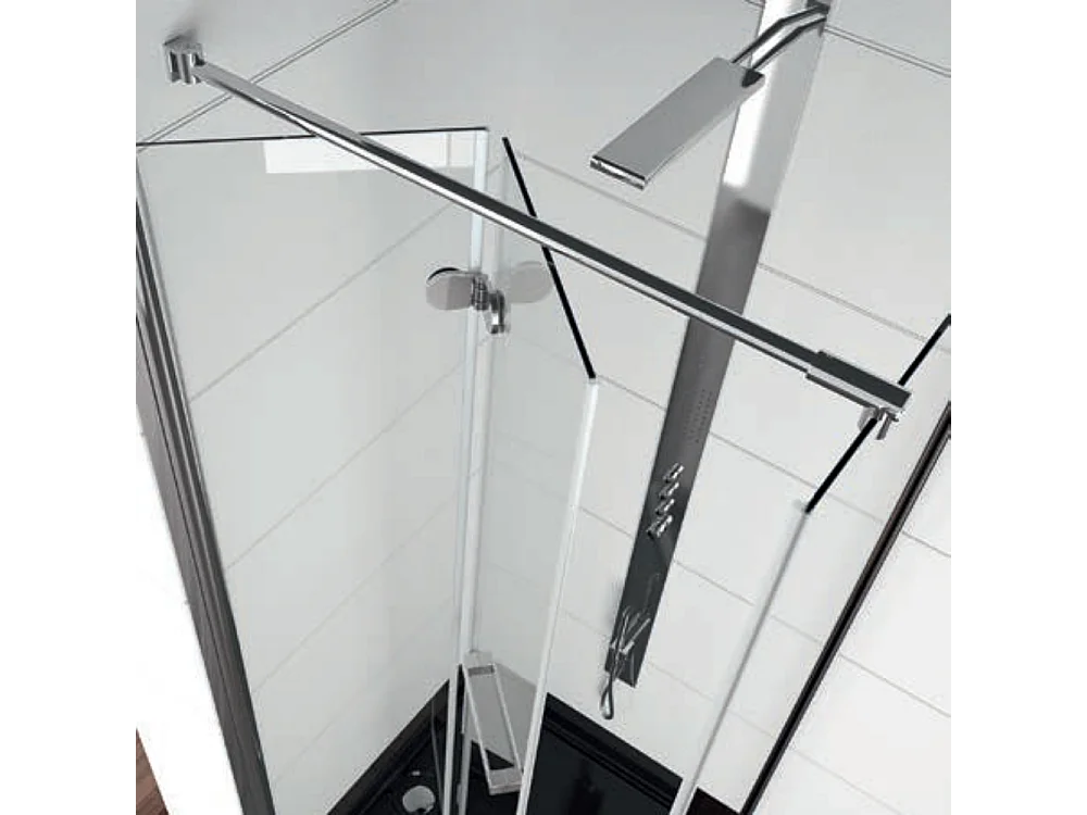 Barre de stabilisation paroi de douche 120 cm  Chrome